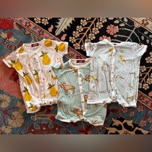 Set of Three Milkbarn Baby Rompers